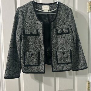 Kate Spade Black and White Tweed Blazer